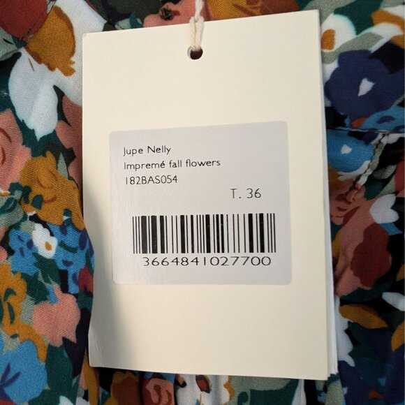 Sezane Floral A-Line Skirt - Multicolor - Picture 5 of 9